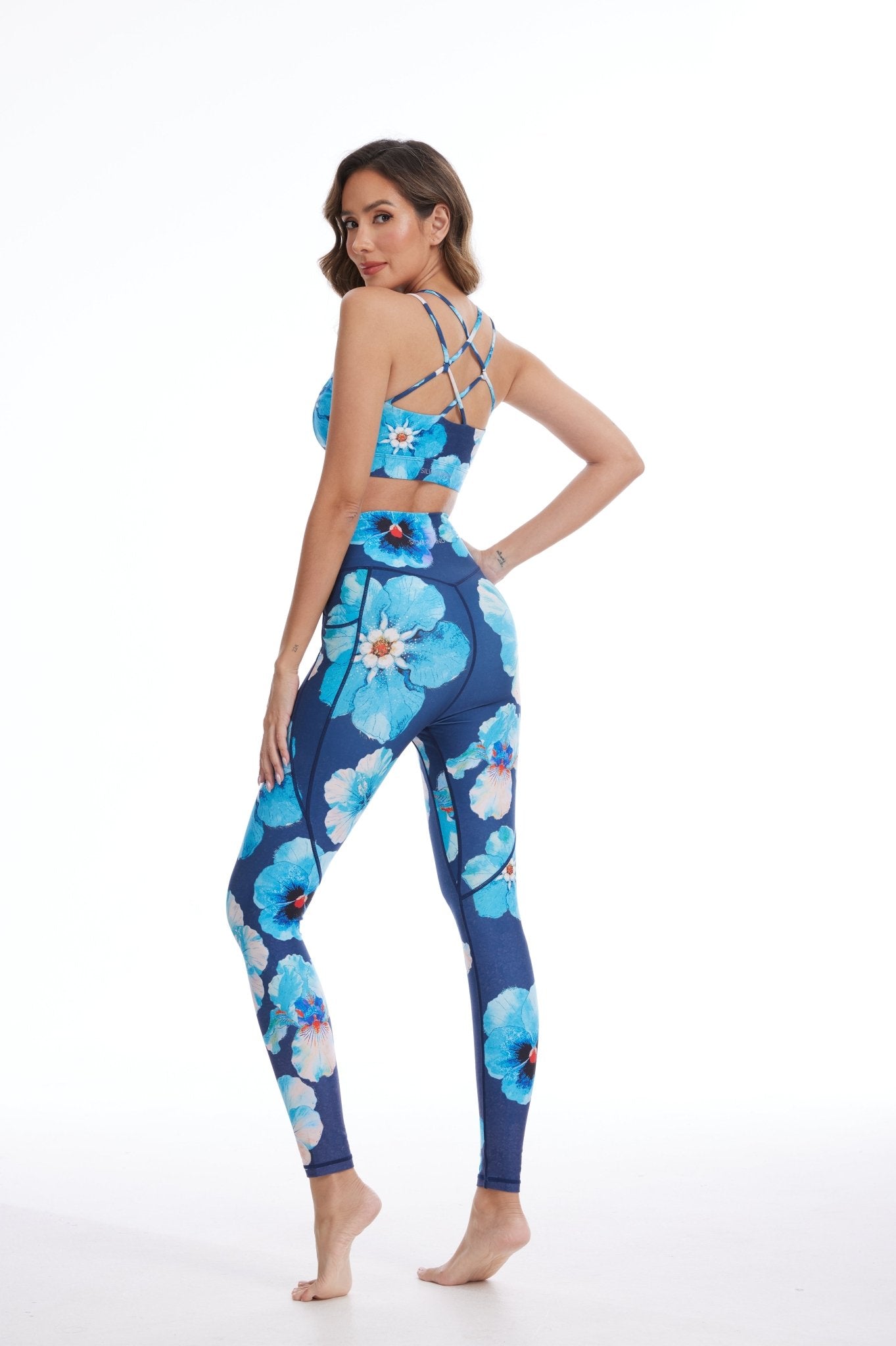 Velvet Petals High - waisted Leggings With Pockets - MYSILVERWIND