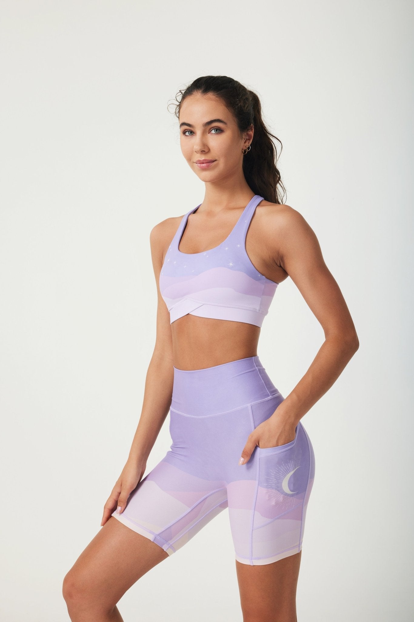 Violet Moonlight High - waisted Shorts - MYSILVERWIND