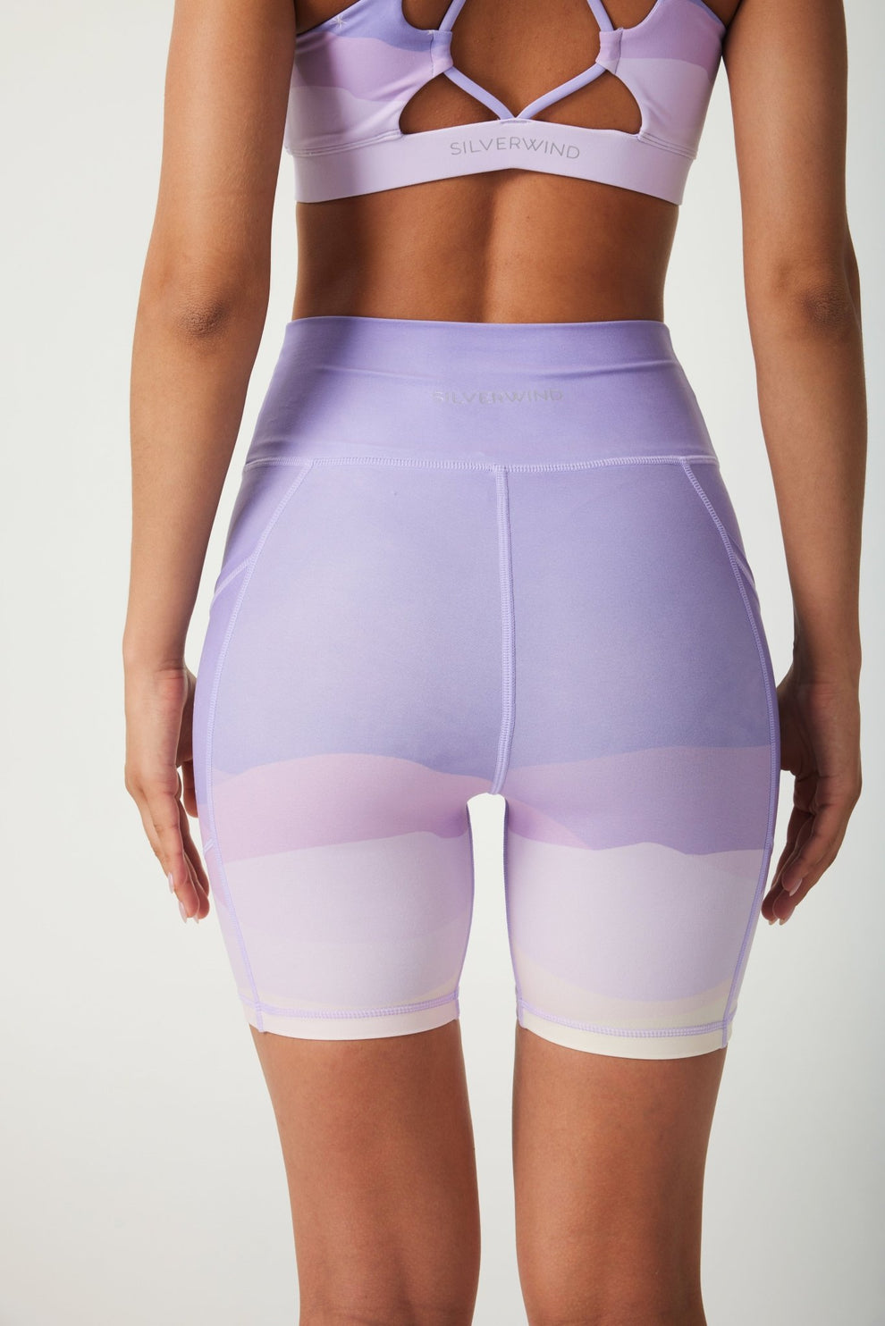 Violet High-Waisted Denim Shorts