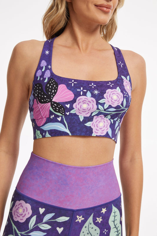 Wild Growth Cross Back Sports Bra - MYSILVERWIND