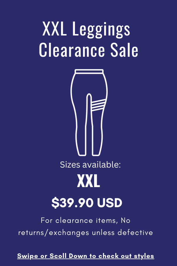 XXL Leggings Clearance Sale | Extended Plus Size Activewear | Limited Stock - MYSILVERWIND