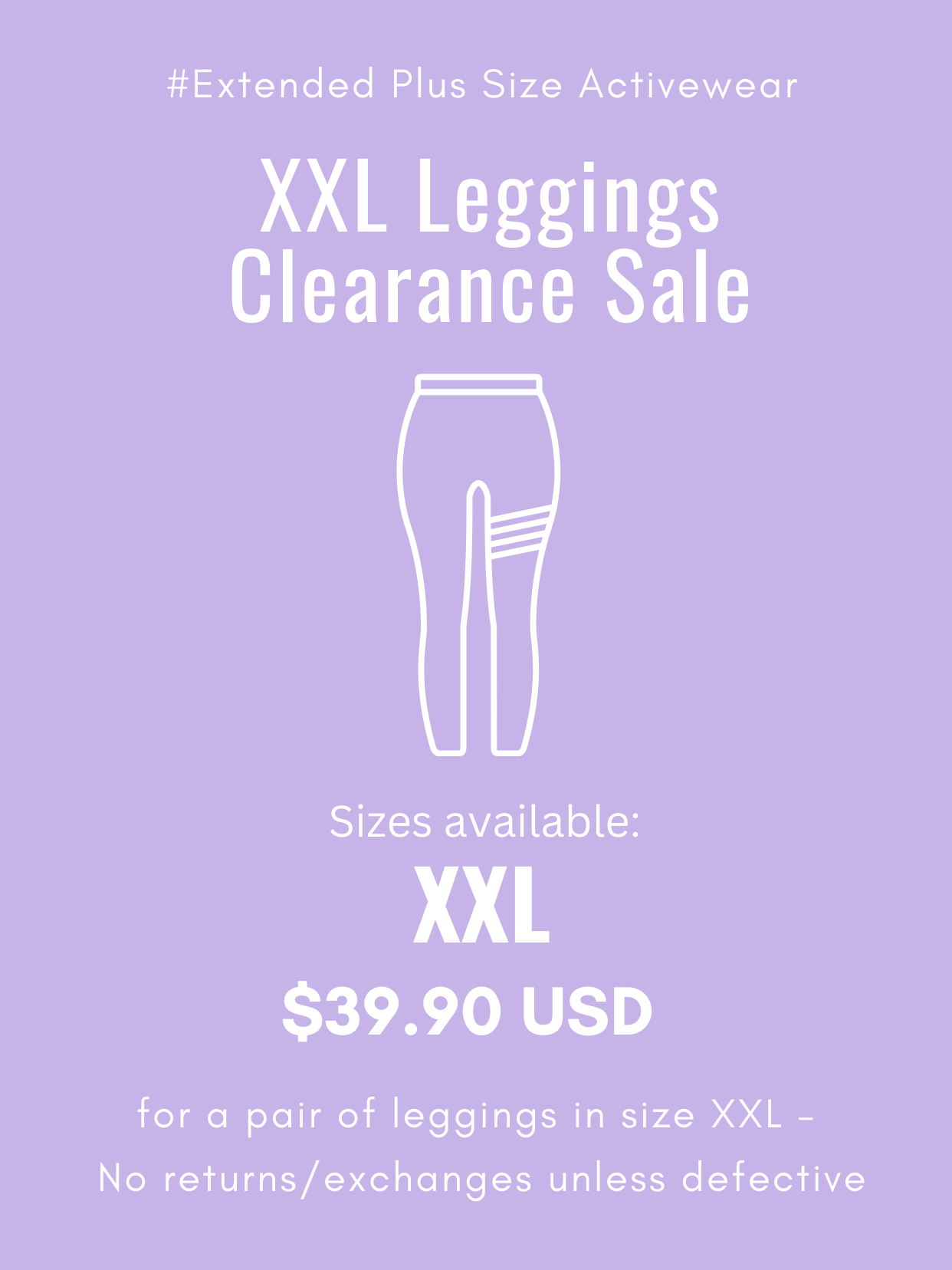 XXL Leggings Clearance Sale | Extended Plus Size Activewear | Limited Stock - MYSILVERWIND