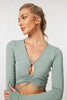HeyCloud Double Lined Long Sleeve Top - Sage Green-SILVERWIND